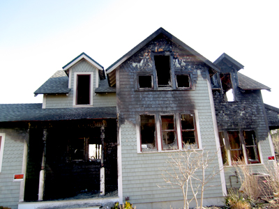 before - damaged home